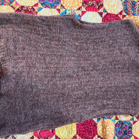 Poetry Alpaca Wool Peruvian Cotton Knit Earth-Tones Copper Vest Cardigan - Picture 4 of 6